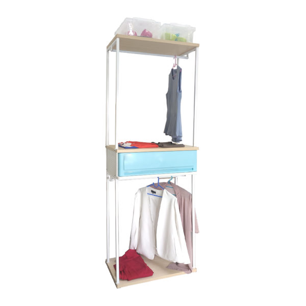 Clothes rail with storage drawer, model KLOSET-D1MR2 - Image 9
