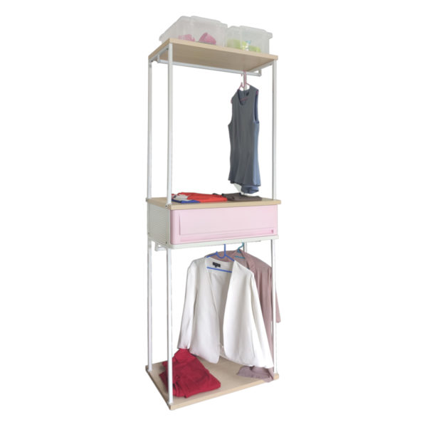 Clothes rail with storage drawer, model KLOSET-D1MR2 - Image 4