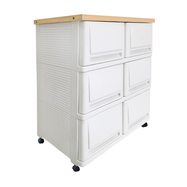 ตู้ลิ้นชัก UP รุ่น SUMO WOODTOP DUO 3 ชั้น (พร้อมล้อ) - Image 2