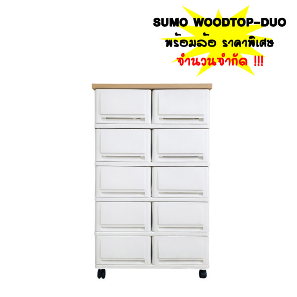 UP drawer cabinet model SUMO WOODTOP DUO 5 layers (with wheels) - Image 3
