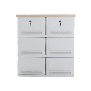 UP drawer cabinet model SUMO WOODTOP DUO-L 3 layers with lock