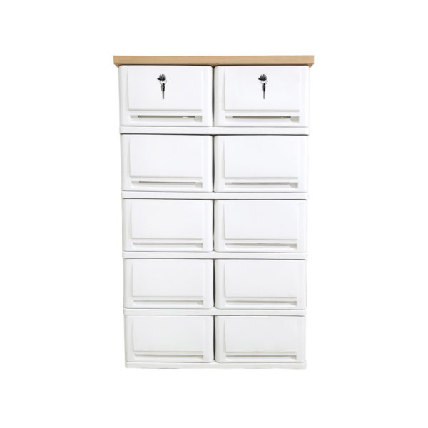 UP drawer cabinet model SUMO WOODTOP DUO-L 5 layers with lock