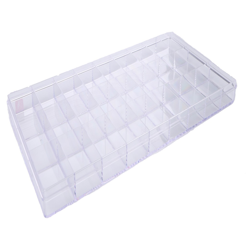 27 flat clear square boxes