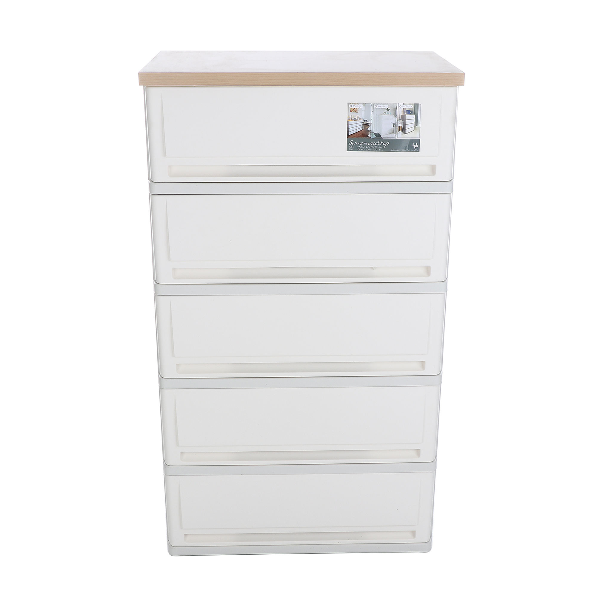 SUMO WOODTOP 5 drawer chest of drawers