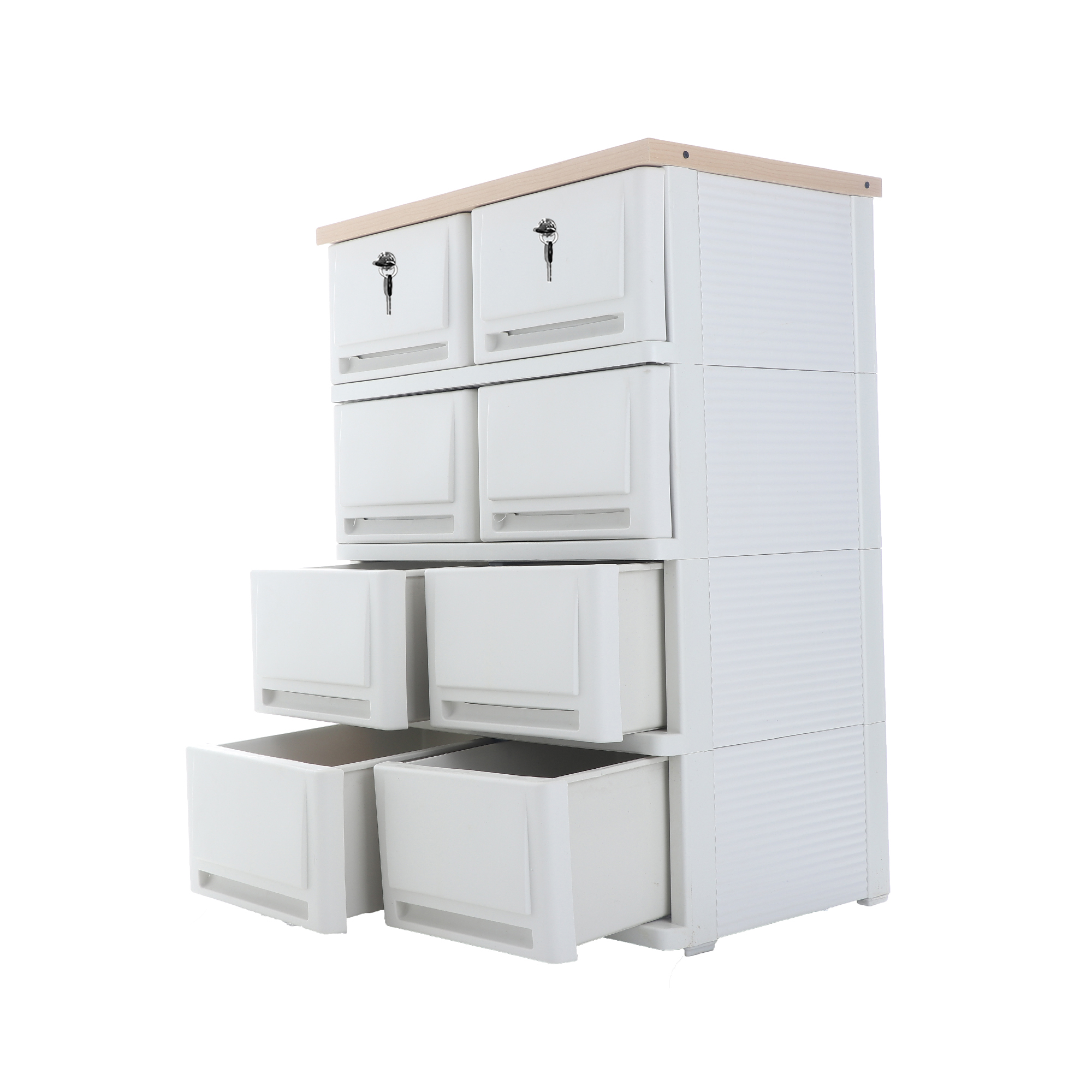 ตู้ลิ้นชัก UP รุ่น SUMO WOODTOP DUO-L 4ชั้น พร้อมกุญแจล็อค - Image 4