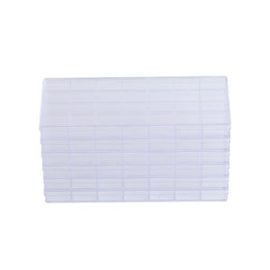 14 clear square boxes