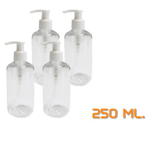 ขวดหัวปั๊มกลม 250 ML. แพ๊ค 4 ชิ้น