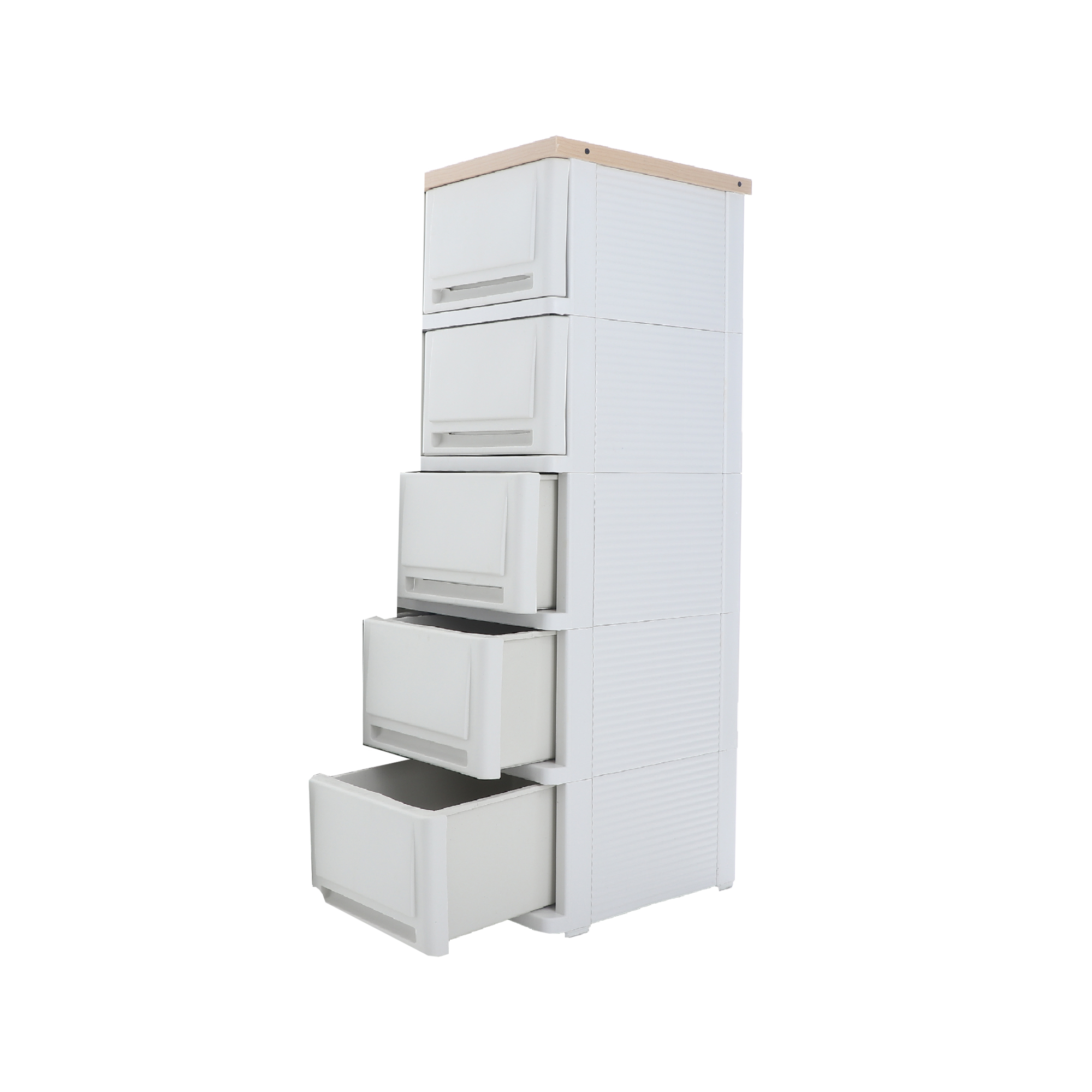 UP ตู้ลิ้นชักพลาสติก (ท๊อปไม้) BUDDY (5 ชั้น) - Image 6