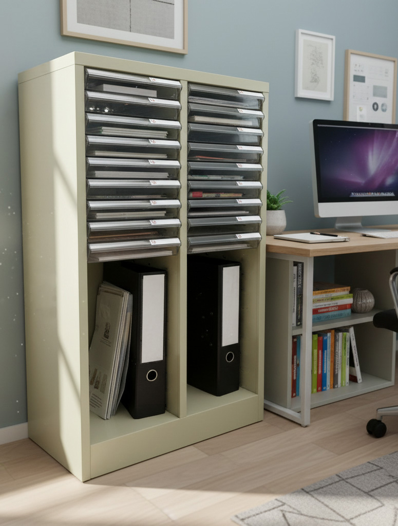 UP ตู้ลิ้นชักใส่กระดาษ A4 ขนาด 18ช่อง NO: A4S-218 พร้อมช่องอเนกประประสงค์